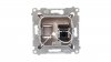 Simon 54 Gniazdo komputerowe pojedyncze RJ45 kat6 z przesłoną brąz mat D61.01/46